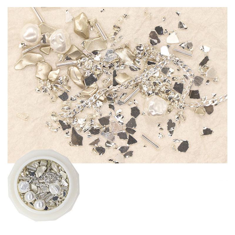 Sparkling 3D Flower Nail Art Decals with Rhinestone Ornaments