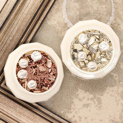Sparkling 3D Flower Nail Art Decals with Rhinestone Ornaments