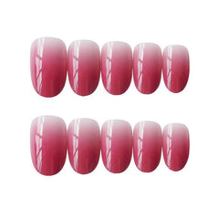 Pink Glitter Square Press On Nails for Women and Girls