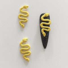 Resin Snake Nail Charms Retro Nail Jewelry Accessories 10 Pcs
