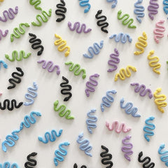 Resin Snake Nail Charms Retro Nail Jewelry Accessories 10 Pcs