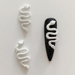 Resin Snake Nail Charms Retro Nail Jewelry Accessories 10 Pcs