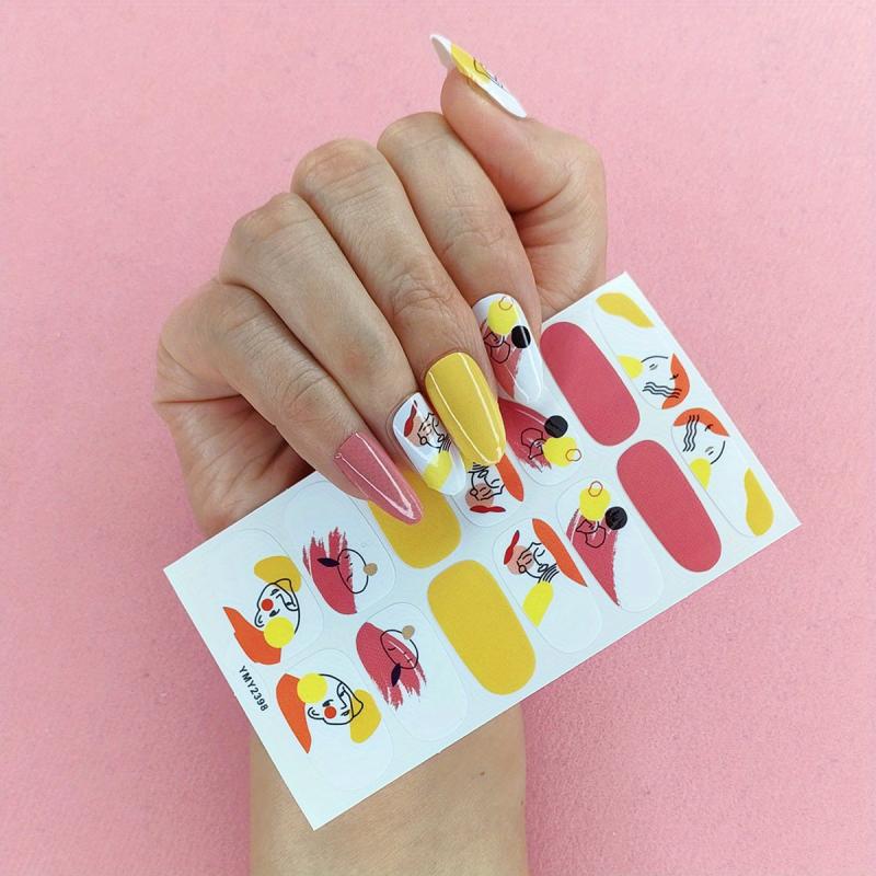 Graffiti Nail Stickers Full Wrap Nail Art Stickers Self Adhesive Nail Decals