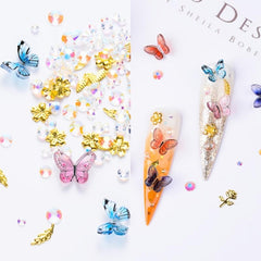 3D Butterfly Rhinestone Kit for Nail Art Jewelry DIY