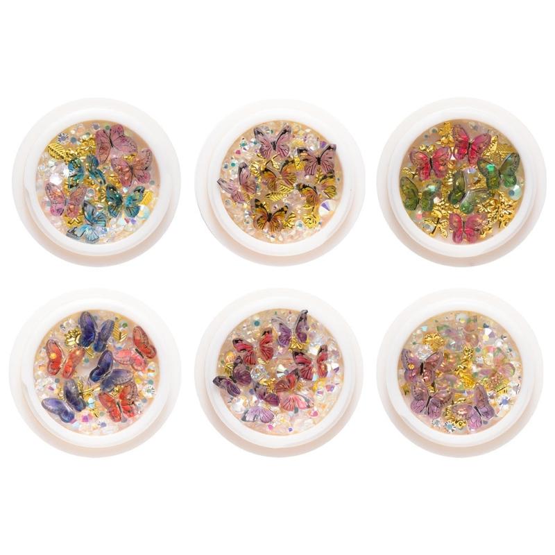 3D Butterfly Rhinestone Kit for Nail Art Jewelry DIY
