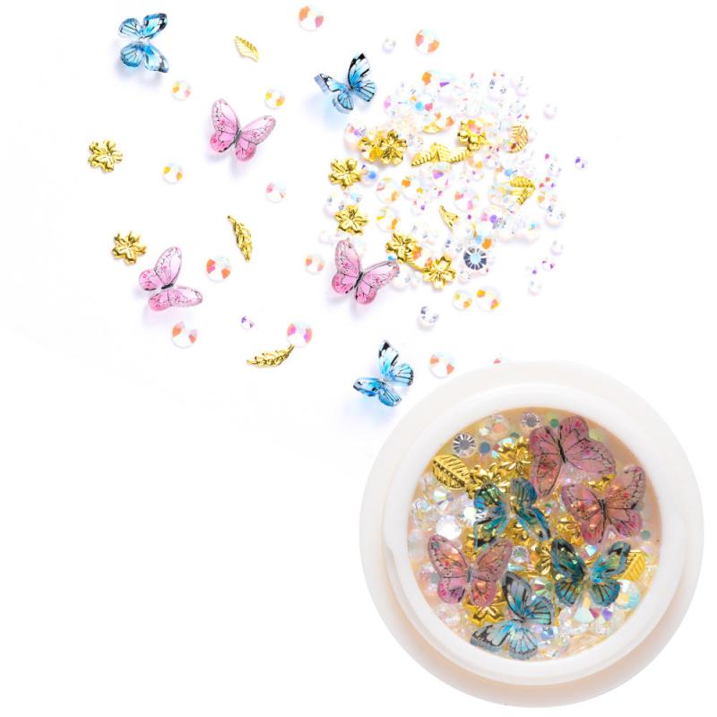 3D Butterfly Rhinestone Kit for Nail Art Jewelry DIY