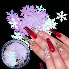 Snowflake Nail Glitter holographic flakes for DIY decoration