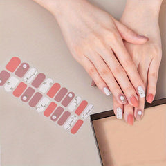 Colorful Flower Full Cover Nail Decal Strips Self Adhesive Manicure Kits