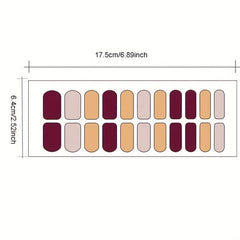 Colorful Flower Full Cover Nail Decal Strips Self Adhesive Manicure Kits