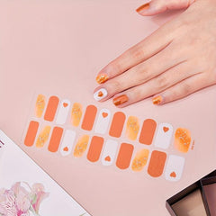 Colorful Flower Full Cover Nail Decal Strips Self Adhesive Manicure Kits
