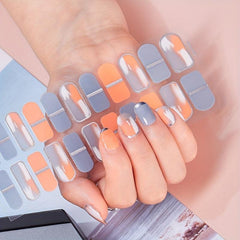 Colorful Flower Full Cover Nail Decal Strips Self Adhesive Manicure Kits