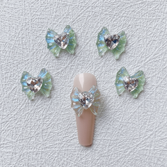 3D Resin Aurora Ribbon Bow Nail Decoration