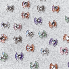 3D Resin Aurora Ribbon Bow Nail Decoration
