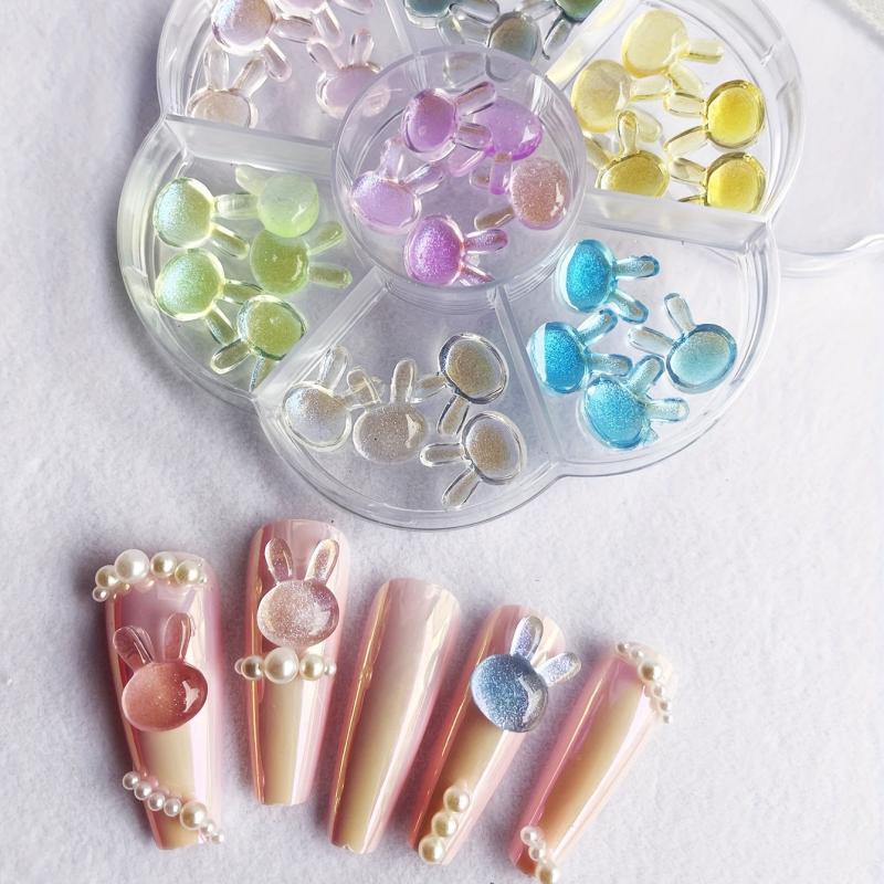 3D Rabbit Nail Art Charms Nail Jewelry For Women Girls