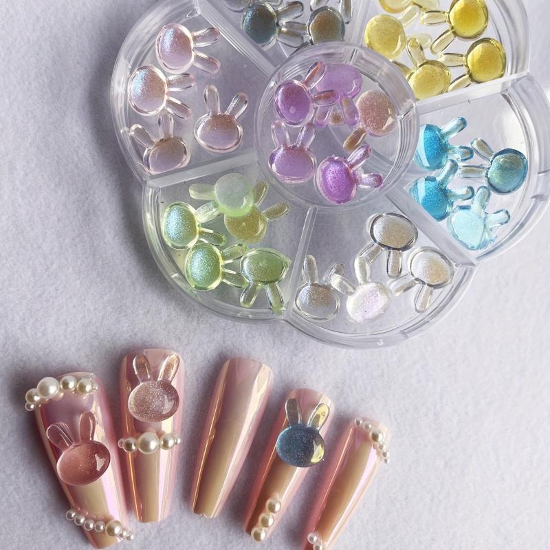 3D Rabbit Nail Art Charms Nail Jewelry For Women Girls