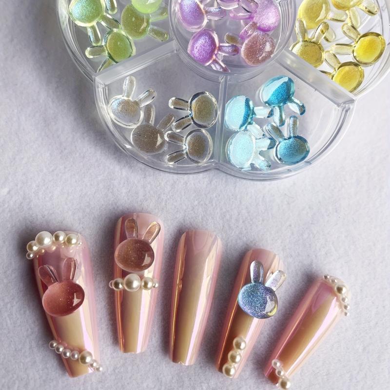 3D Rabbit Nail Art Charms Nail Jewelry For Women Girls
