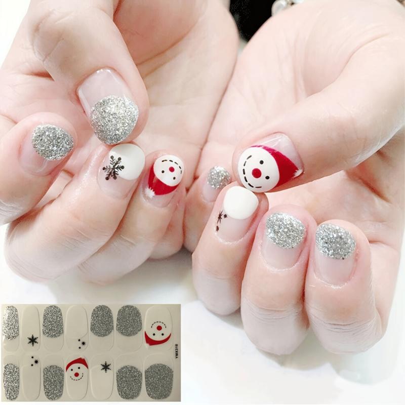 Christmas Nail Polish Stickers - Snowflake Tree Santa Claus - Self Adhesive