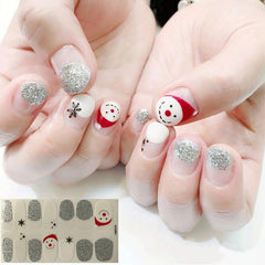 Christmas Nail Polish Stickers - Snowflake Tree Santa Claus - Self Adhesive