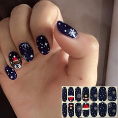 Christmas Nail Polish Stickers - Snowflake Tree Santa Claus - Self Adhesive