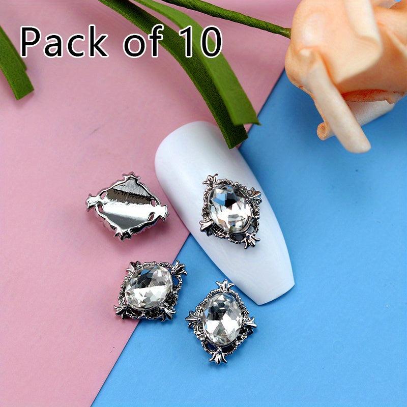 10pcs Alloy Nail Art Charms 3D Nail Gems Rhinestone Accessories