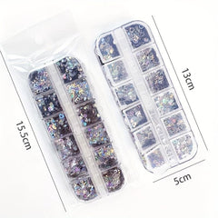 Holographic 3D Nail Art Flakes Confetti Glitter Sticker DIY