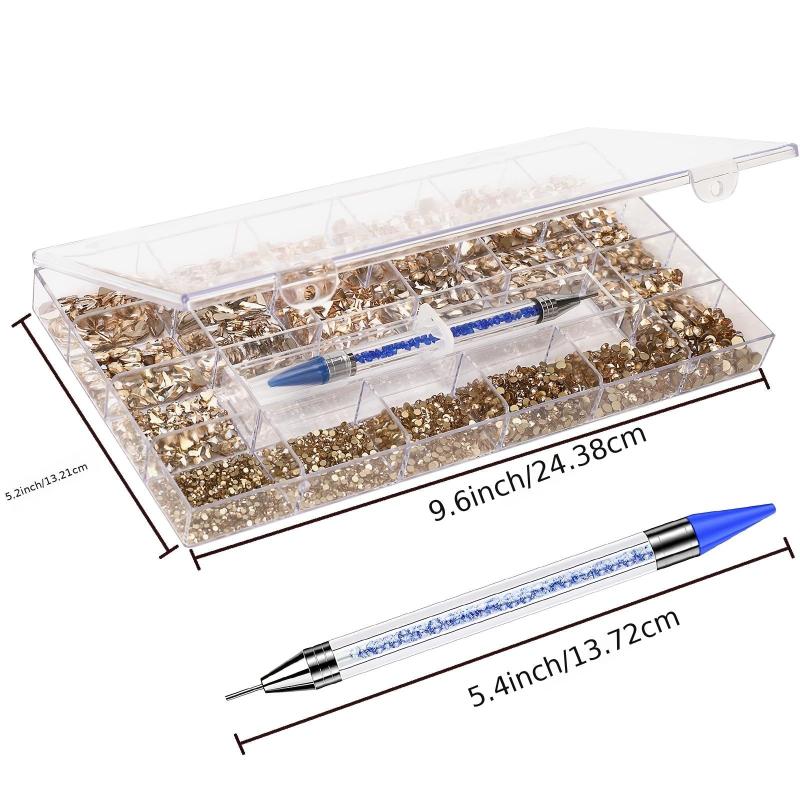 Nail Rhinestones Kit Champagne Gems