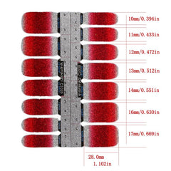 Glitter Nail Polish Strips Self Adhesive Press On Nail Stickers, Full Nail Wraps