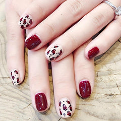 Leopard Nail Polish Stickers Self Adhesive Manicure Kit