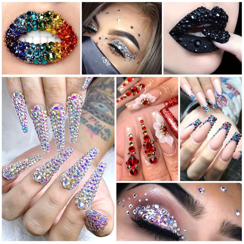 AB Crystal Flat Back Nail Rhinestone Dazzling Diamonds