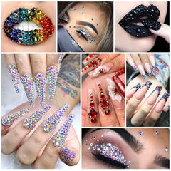 AB Crystal Flat Back Nail Rhinestone Dazzling Diamonds