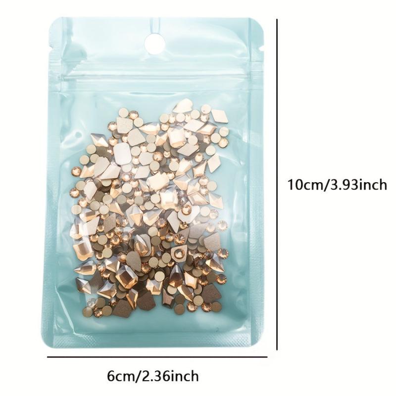 200pcs Champagne Rhinestones for Nail Art and DIY Decor