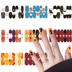 Halloween Nail Stickers Self Adhesive Decals Bat Ghost Witch Designs