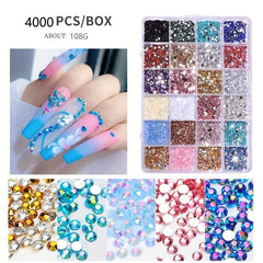 Mixed Sizes Rhinestones for Crafts and Nails Glass Crystals