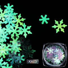 Snowflakes Nail Glitter Sequins Metal Flakes Laser Spangles