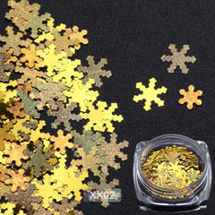 Snowflakes Nail Glitter Sequins Metal Flakes Laser Spangles