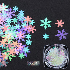 Snowflakes Nail Glitter Sequins Metal Flakes Laser Spangles