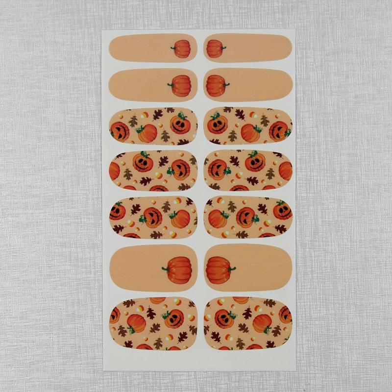 Halloween Nail Polish Stickers Pumpkin Bat Spider Ghost Nail Decals