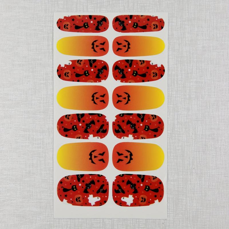 Halloween Nail Polish Stickers Pumpkin Bat Spider Ghost Nail Decals