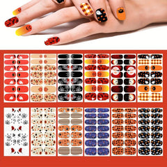 Halloween Nail Polish Stickers Pumpkin Bat Spider Ghost Nail Decals