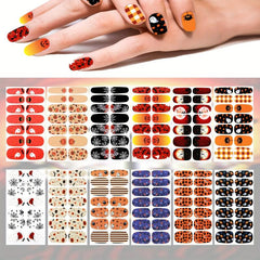 Halloween Nail Polish Stickers Pumpkin Bat Spider Ghost Nail Decals