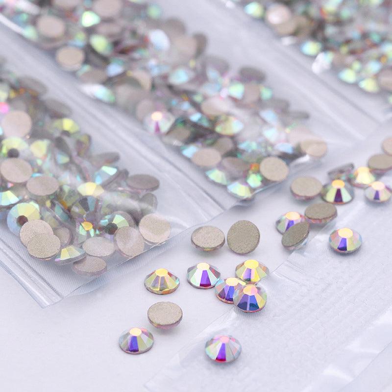 AB Crystal Flat Back Nail Rhinestone 3D Mixed Sizes Diamonds Nail Art