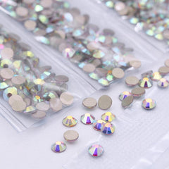 AB Crystal Flat Back Nail Rhinestone 3D Mixed Sizes Diamonds Nail Art