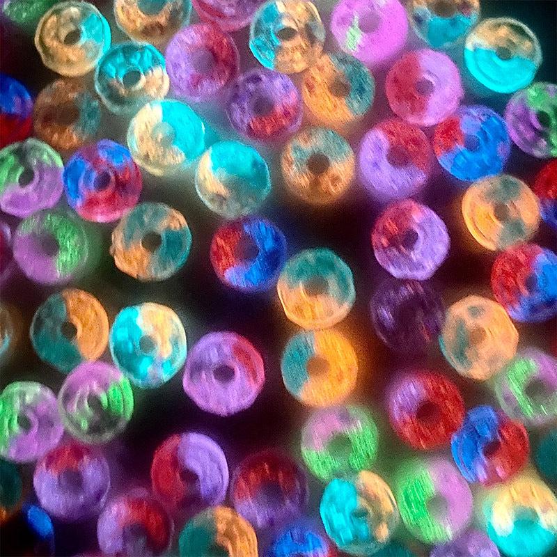 30-Pc 3D Luminous Donut Charms Resin Nail Art Decorations DIY Manicures