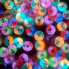 30-Pc 3D Luminous Donut Charms Resin Nail Art Decorations DIY Manicures