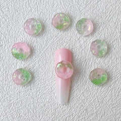 30-Pc 3D Luminous Donut Charms Resin Nail Art Decorations DIY Manicures