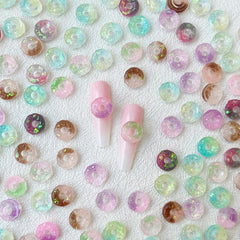 30-Pc 3D Luminous Donut Charms Resin Nail Art Decorations DIY Manicures