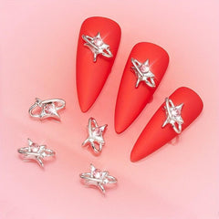 3D Star Shape Nail Art Rhinestones 5 Pcs