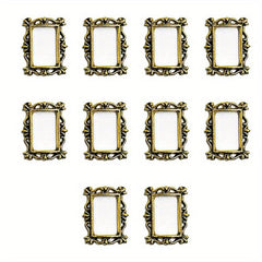 10pcs Baroque Frame Nail Art Charms Vintage Alloy Accessories DIY Nail Salons