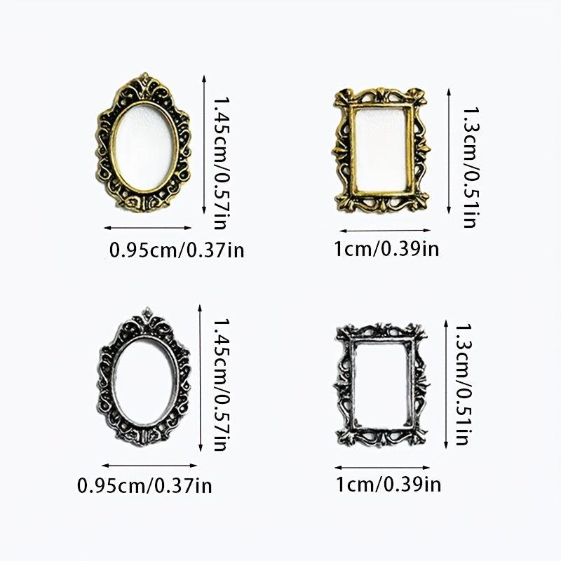 10pcs Baroque Frame Nail Art Charms Vintage Alloy Accessories DIY Nail Salons