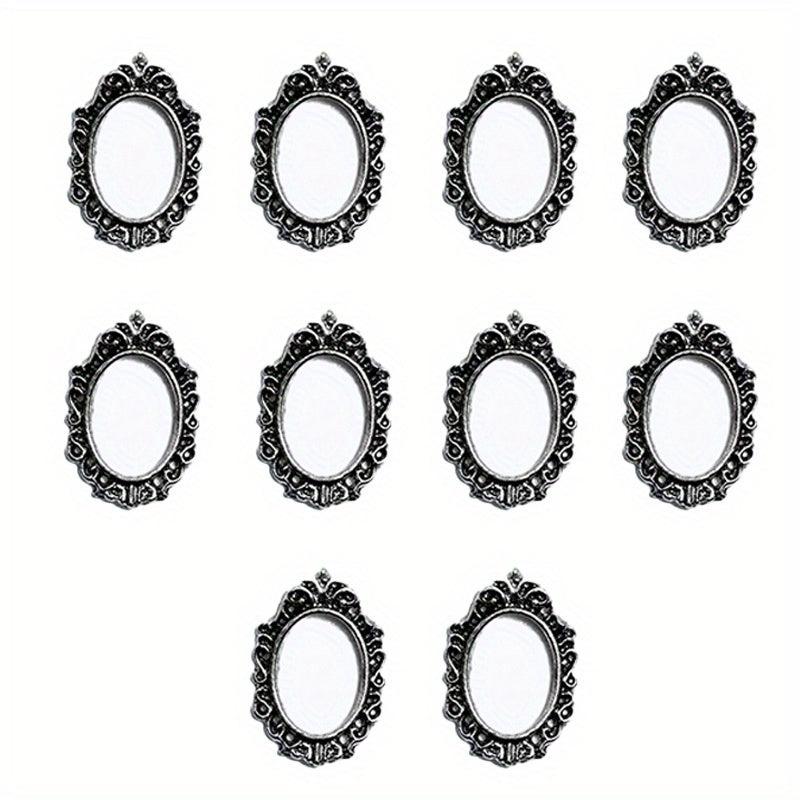 10pcs Baroque Frame Nail Art Charms Vintage Alloy Accessories DIY Nail Salons